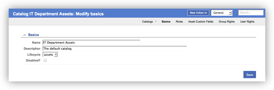 Edit Catalog
