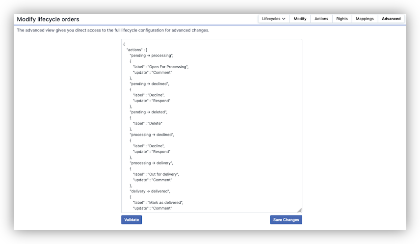 Lifecycle UI Advanced