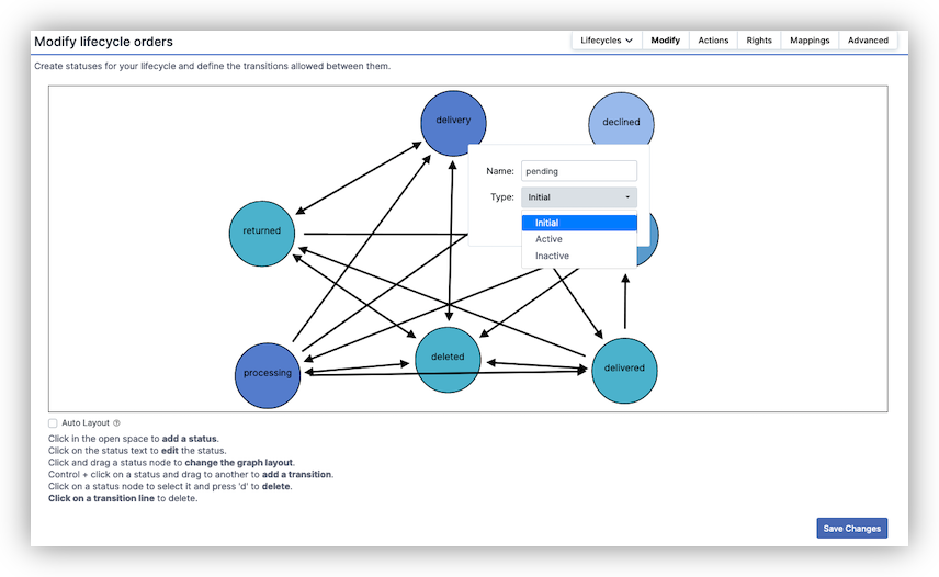 Lifecycle UI Modify